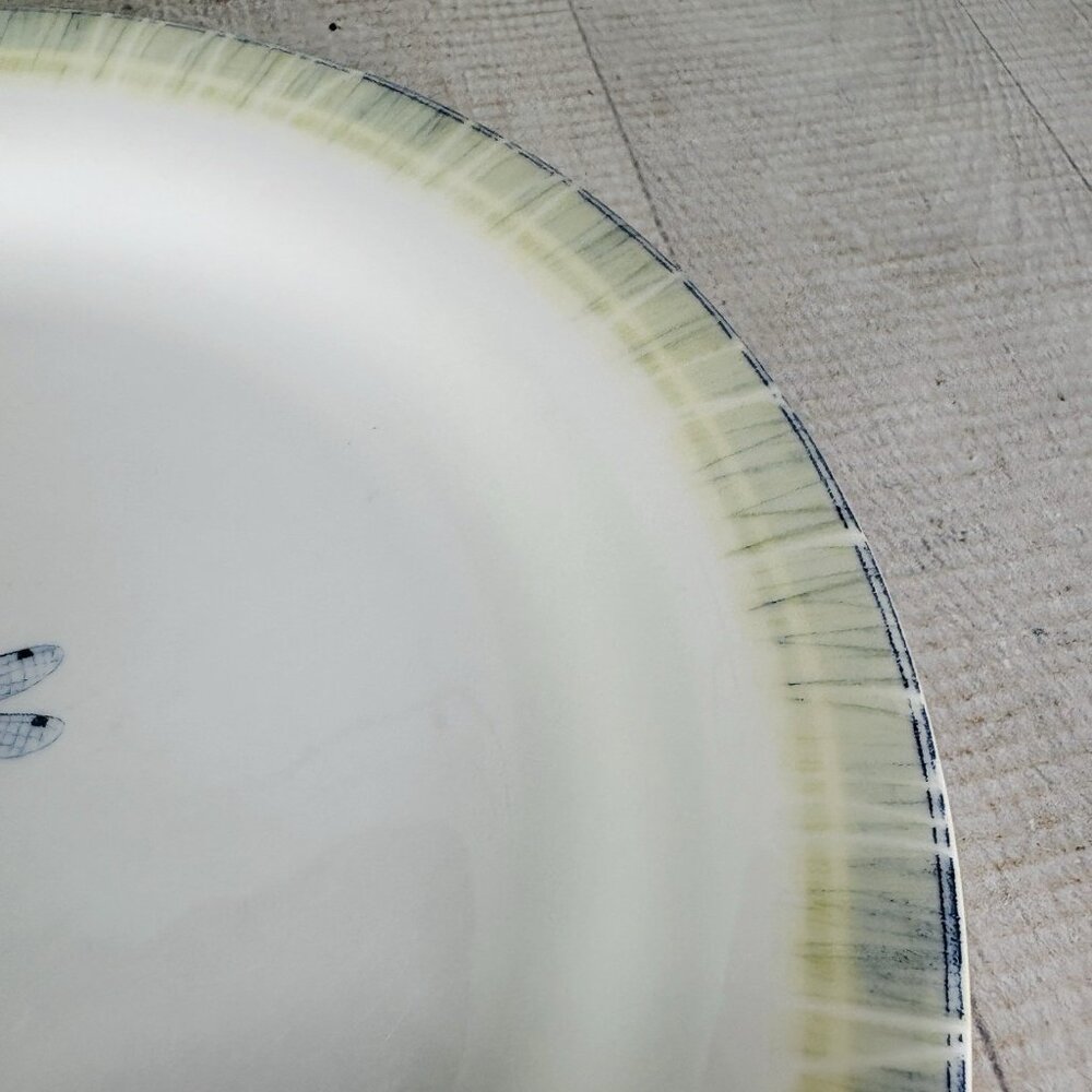 Portmeirion LAKESIDE Dragonfly Blue Green Yellow 9 1/8 Lunch Salad Plates Set 4 - Picture 16 of 16
